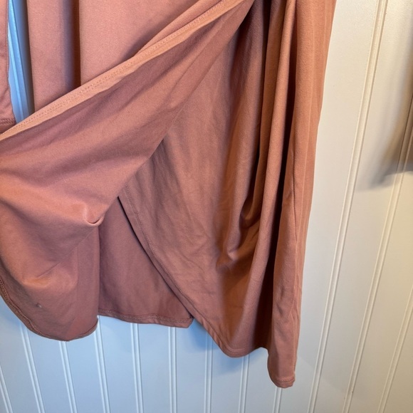Ambiance Women’s Pink Long Sleeve Soft Wrap Dress Size Large - Picture 3 of 10